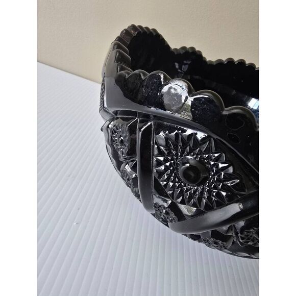 Tiara Indiana Glass Bowl Black Vintage - Picture 2 of 6
